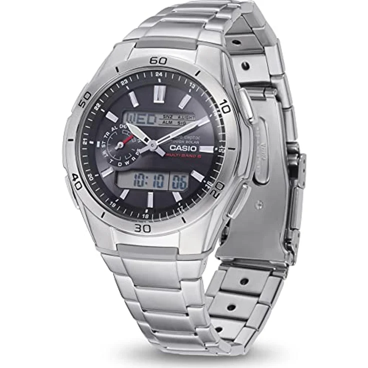 Casio Herrenuhr Solar- Funk WVA-M650D-1AER Edelstahl – Bild 5