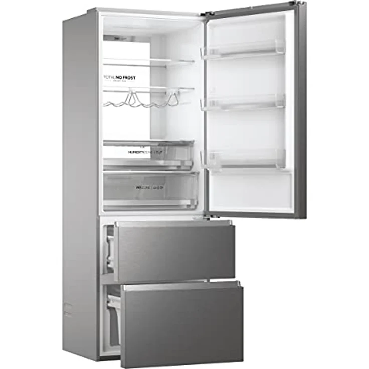 Haier 3D 70 SERIE 7 HTW7720DNMP Kühl-Gefrierkombination/Total No Frost/Smart hON-App/Easy Access Gefrierschubladen: Bis zu 30% Energie einsparen/HumidityZone/Leise nur 29 db(A) / Inox – Bild 5