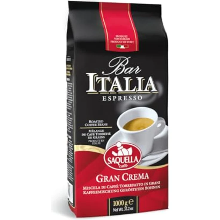 SAQUELLA Espresso Bar Italia Gran Crema 1kg, Kaffeebohnen – Bild 2