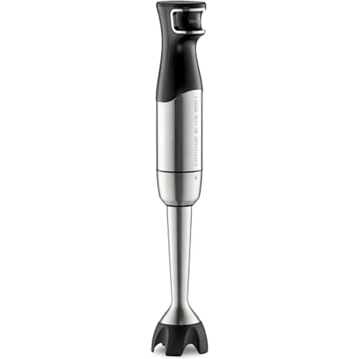 Trisa Pürierstab 4-en-1 Stabmixer, 1500W, stufenlose Geschwindigkeitsregelung, Edelstahl, mit Schneebesen, 500ml Häcksler und 700ml Messbecher für Babynahrung – Bild 2