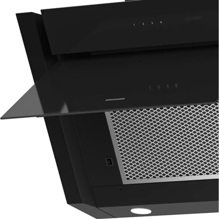 Oranier MEBA60S2, Kopffrei-Wandhaube 60 cm, schwarze Abluft Dunstabzugshaube mit 3 Leistungsstufen, Touch-Control und LED-Anzeige in weiß – Bild 3