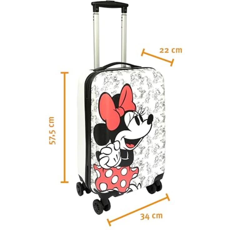 UNDERCOVER Kinderkoffer Minnie Maus, 59 cm, 4 Rollen, mit TSA-Zahlenschloss, polycarbonate, rosa – Bild 3
