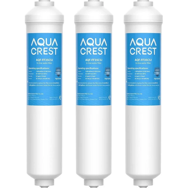 AQUA CREST Wasserfilter Ersatz für Samsung DA29-10105J HAFEX/EXP, 3 Stück, Hochwertige Kokosnuss-Kohlefilter mit langer Lebensdauer, 1400 Gallonen Filterkapazität