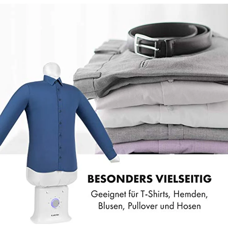 Klarstein ShirtButler Deluxe automatisches Trocken- & Bügelsystem, 1250 W, für Oberteile & Hosen, inkl. 4 Befestigungsclips (10034022) – Bild 2