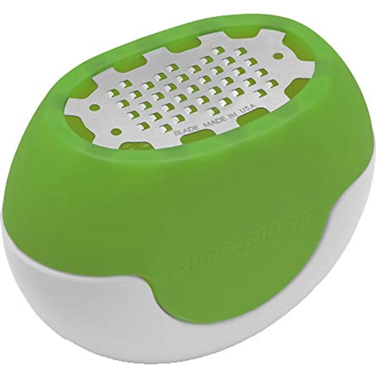 Microplane Zester Reibe Fein Flexi Zesti Grün Edelstahl Silikon für Zitrone, Orange und andere Zitrusfrüchte – Bild 2