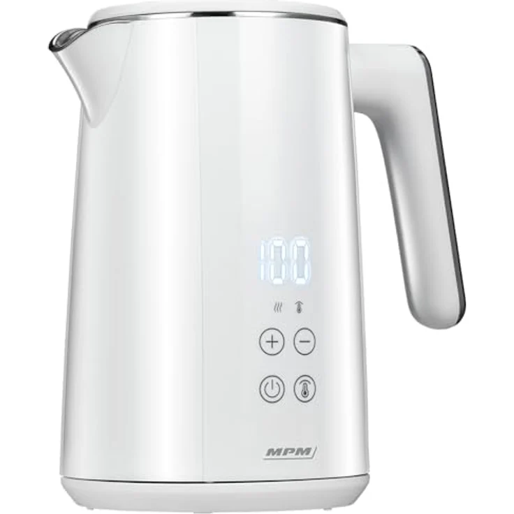 MPM MCZ-120, Wasserkocher mit Temperaturregelung von 40-100 °C, kabellos, weiß, 1,5 l – Bild 1