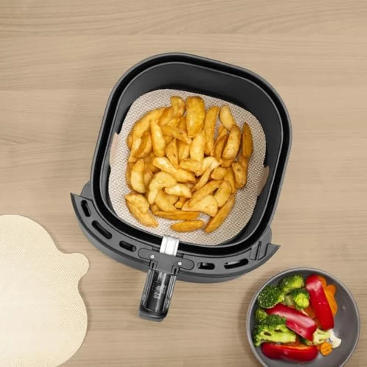 Xavax Schutzeinlagen für Heißluftfritteusen, 2er Set, Anti-Haft, zuschneidbar, hitzebeständig bis 260 °C – Bild 4