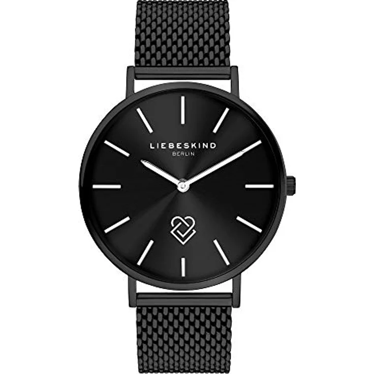Liebeskind Berlin LT-0251-MQ Damen Analog Quarz Uhr mit Edelstahl Armband, IP Schwarz, 38 mm, kratzunempfindliches Mineralglas, Wasserdicht bis 5 bar – Bild 1