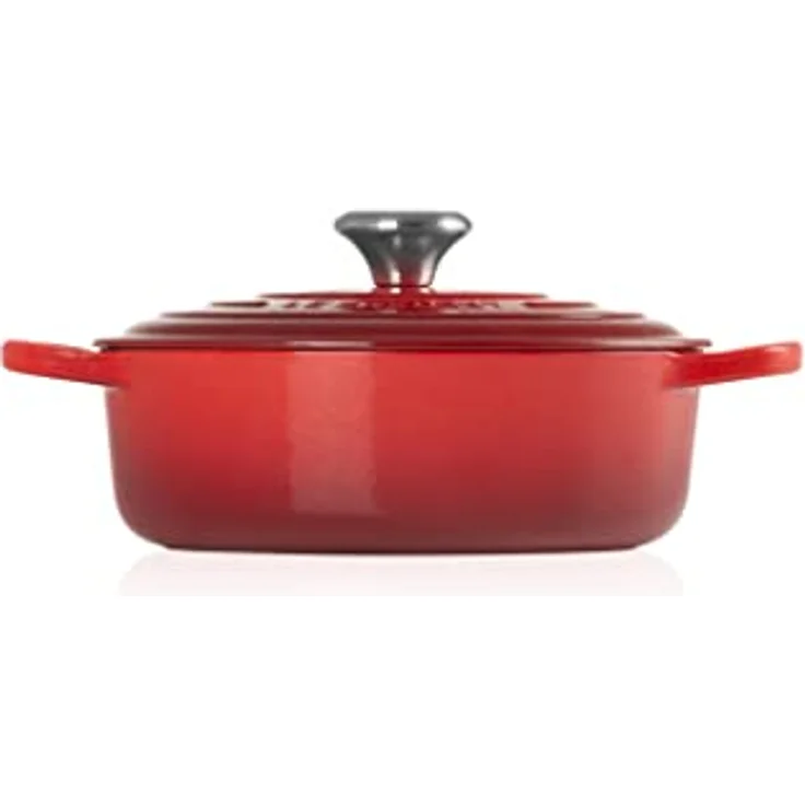 Le Creuset Gourmet-Bräter Signature 24 cm Rund Kirschrot – Bild 2