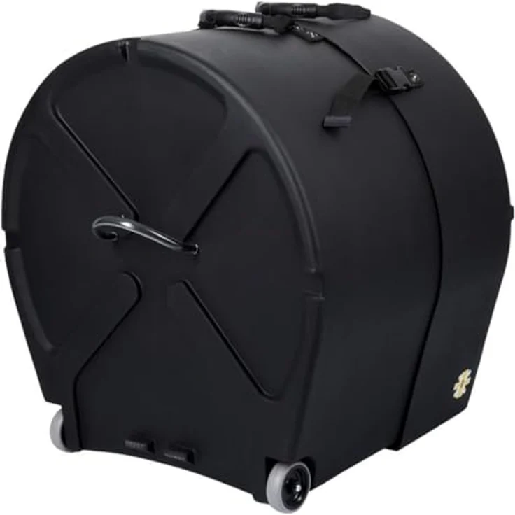 Hardcase HN22B Bass Drum Case 22", wasserdichter Koffer mit 61 cm Tiefe, robusten Gummirollen und Schaumstoff Pads – Bild 2