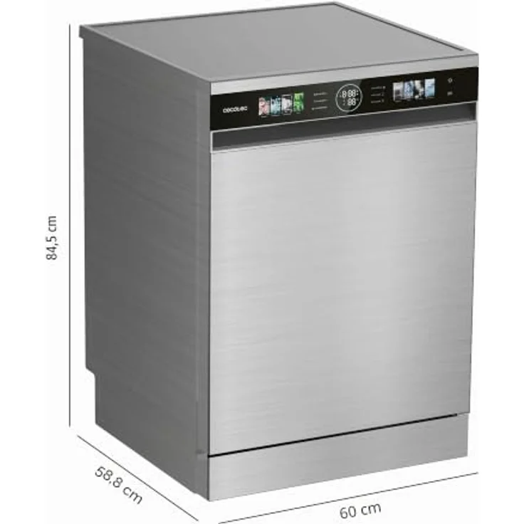 Cecotec Bolero Aguazero 6320, Geschirrspüler aus Edelstahl mit 15 Maßgedecken und 8 Waschprogrammen, inklusive Smart Wash-Technologie und Turbo Dry+ – Bild 2
