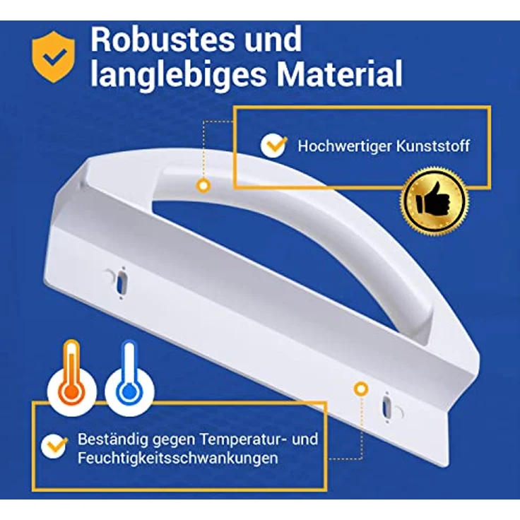 VIOKS Kühlschrank Griff Ersatz 2062808015, weiß, Türgriff für AEG Electrolux & Quelle, einfache Montage, hohe Qualität – Bild 5