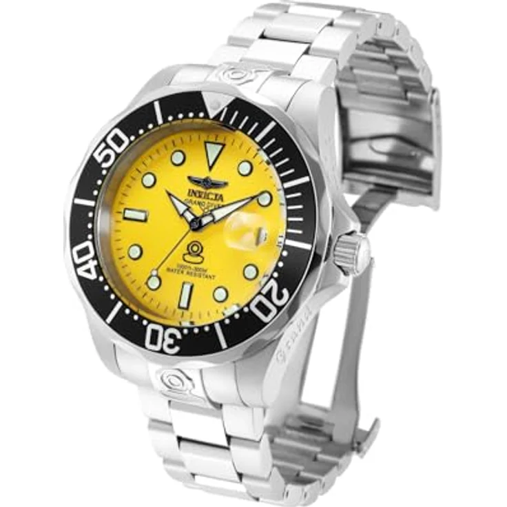 Invicta Pro Diver 3048, Edelstahl Herren Automatikuhr mit gelbem Zifferblatt, 47mm, 30 bar Wasserdichtigkeit – Bild 2