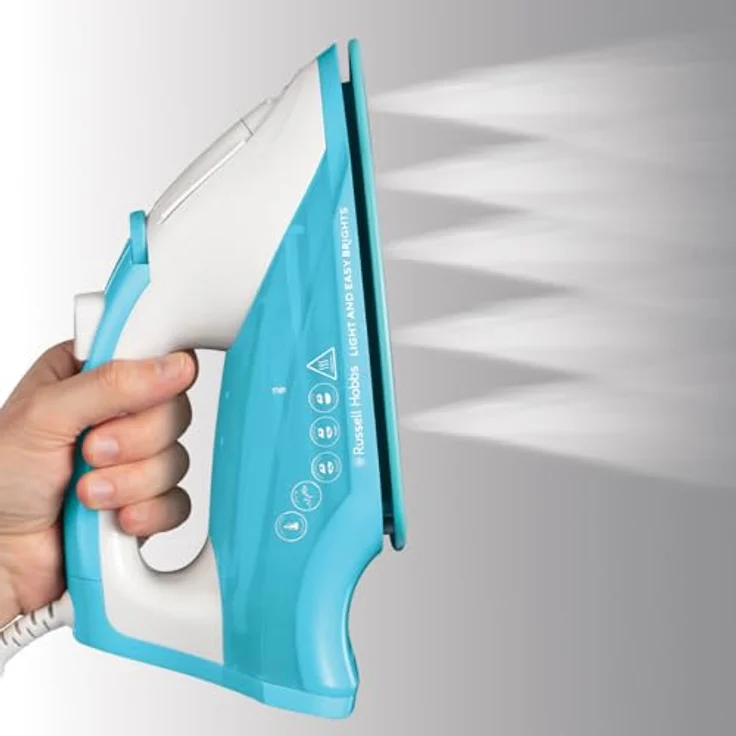 RUSSELL HOBBS Dampfbügeleisen 26482-56 Light and Easy Brights Aqua, 2400 W - Leichtes Bügeln mit kraftsparender Keramiksohle - Preisvergleich – Bild 4