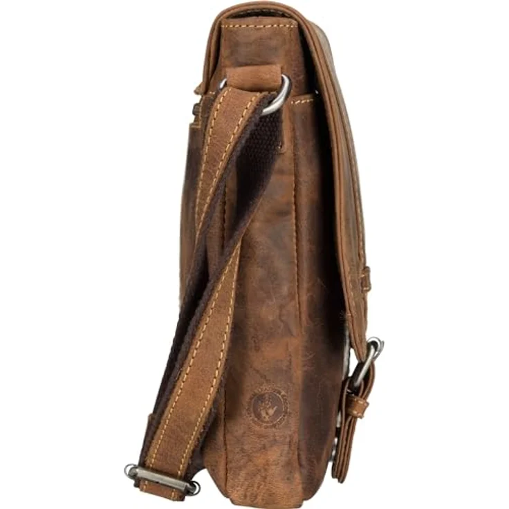 Greenburry Vintage Umhängetasche aus 100% Leder, 22 cm x 4 cm x 24 cm, braun – Bild 5