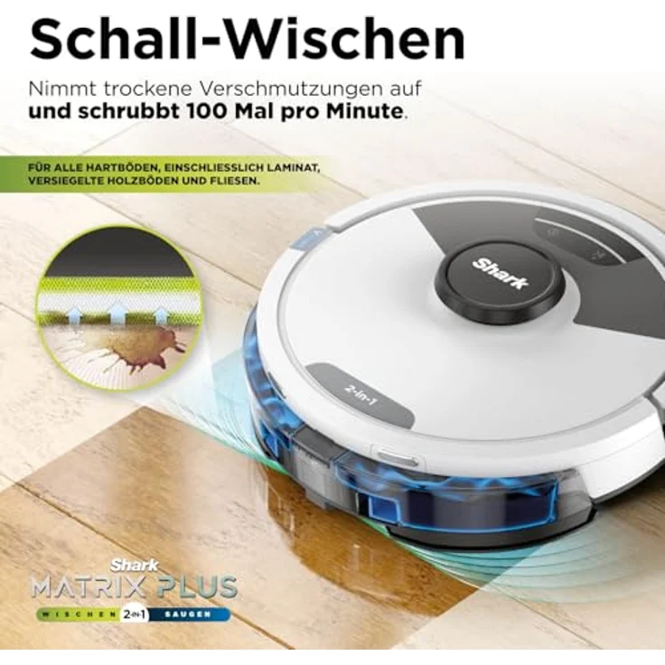 Shark Matrix Plus 2-in-1 Wisch- & Saugroboter mit LiDAR-Home Mapping, Schwarz/Silber, präzises Home Mapping und selbstreinigende Bürstenrolle – Bild 3