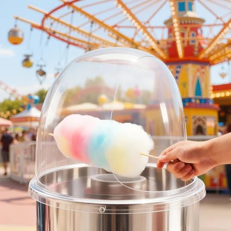 VEVOR Zuckerwattemaschinen-Abdeckung, transparente Acrylkuppel für 15 Zoll Schüsseln, stabiler Blasenschutz und einfache Reinigung – Bild 8