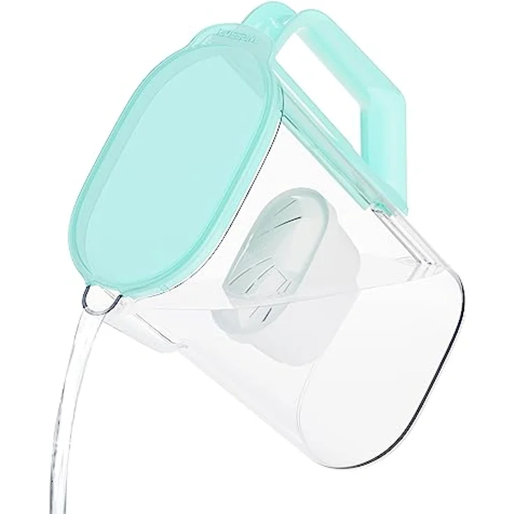 Wessper Wasserfilter kanne Für Kühlschranktür 2.7L, Wasserkaraffe mit einem aktivkohle wasserfilter Kompatibel mit Brita Maxtra Filterkartuschen, Minze – Bild 1