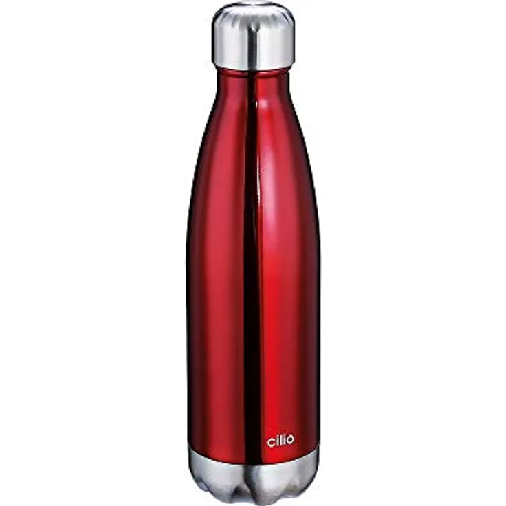 Cilio Elegante Isolierflasche, Edelstahl, Schwarz, One Size