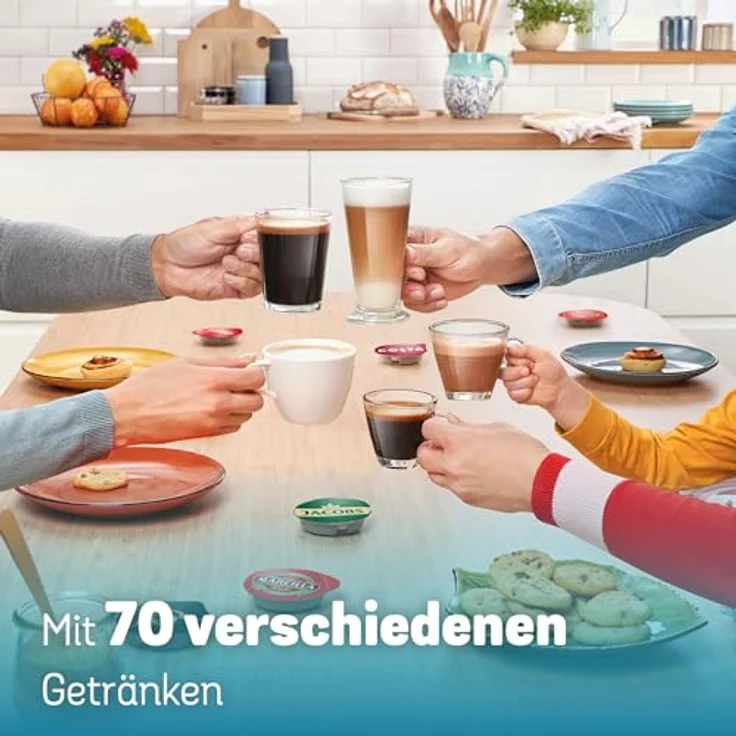 TASSIMO TAS163E Kapselmaschine, One-Touch Bedienung, über 70 Getränke, nachhaltig, weiß/schwarz - Preisvergleich – Bild 6