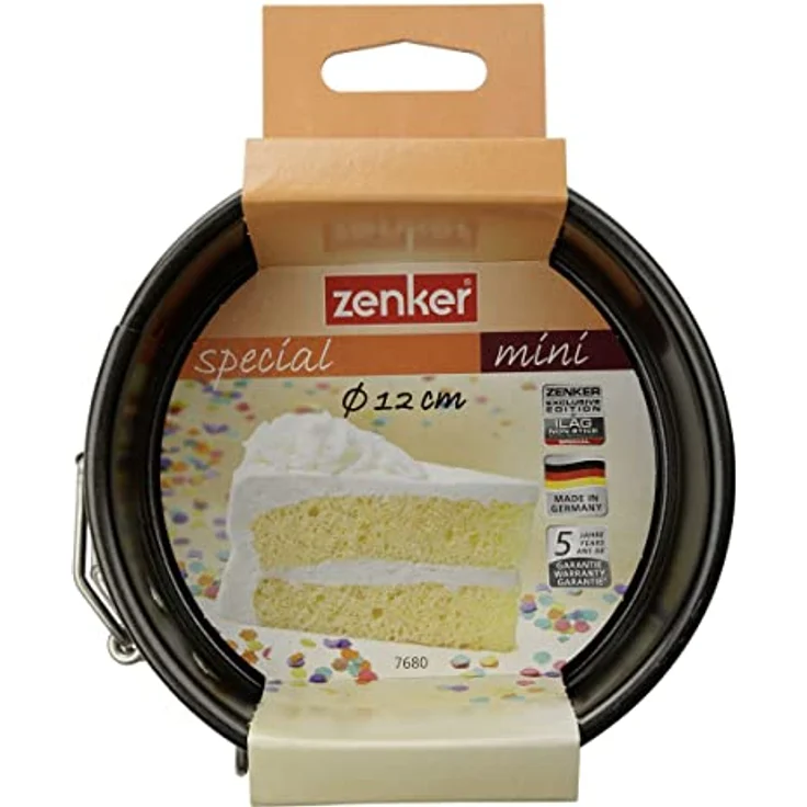 Zenker Springform Ø 12 cm SPECIAL - MINI, kleine Backform mit Flachboden aus Stahlblech, runde Kuchenform mit Antihaftbeschichtung (Farbe: Schwarz), Menge: 1 Stück – Bild 5