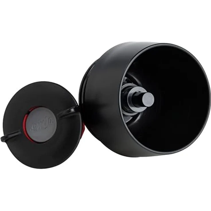 Emsa 513361 Travel Mug Standard-Design, Thermobecher,Isolierbecher, 360ml, hält 4h heiß, 8h kalt, 100% dicht, auslaufsicher, Easy Quick-Press-Verschluss, 360°-Trinköffnung, Farbe schwarz – Bild 3