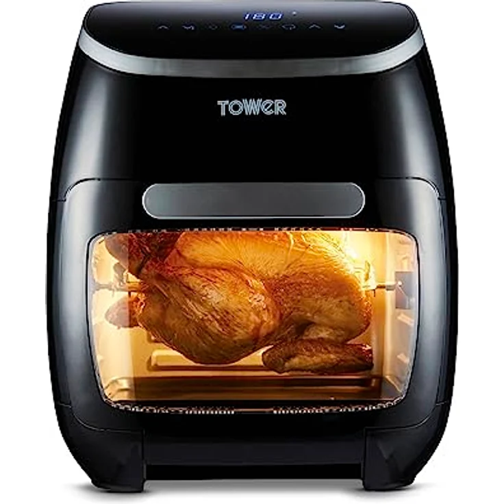 Tower T17076 Xpress Pro Combo 10-in-1 Digitale Heißluftfritteuse mit Schneller Luftzirkulation, 60-Minuten-Timer - Airfryer Airfryer Heißluftfritteuse XXL 11 l - 2000W - Schwarz – Bild 1
