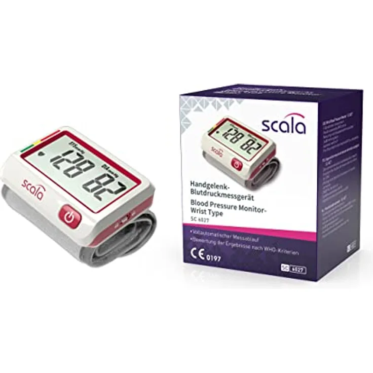 scala SC 6027 A Handgelenk Blutdruckmessgerät mit großer LCD Anzeige