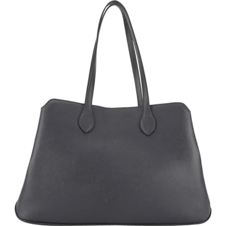 JOOP! Giro Minou Shopper LHO, femininer Kunstleder Shopper in Schwarz mit 3 Hauptfächern und Zweiwege-Reißverschluss