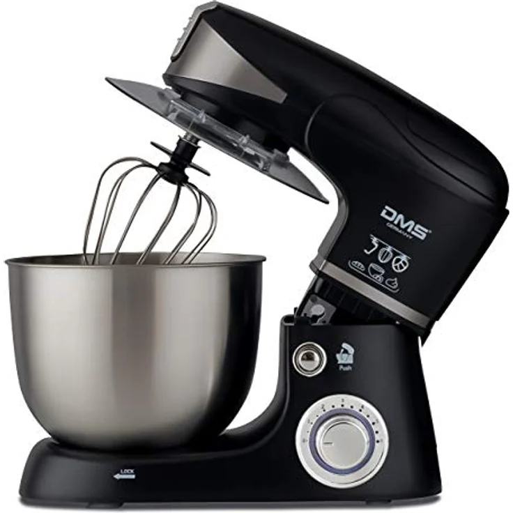 DMS Küchenmaschine DMS 3in1 Küchenmaschine Rührmaschine 5L Knetmaschine Edelstahlschüssel – Bild 4