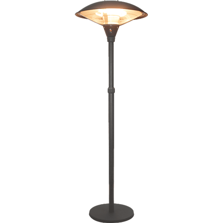 SONNENKÖNIG 30301012 Wärmepilz Heizstrahler, 2100 Watt, IP 44, elegantes Design für Terrasse und Balkon