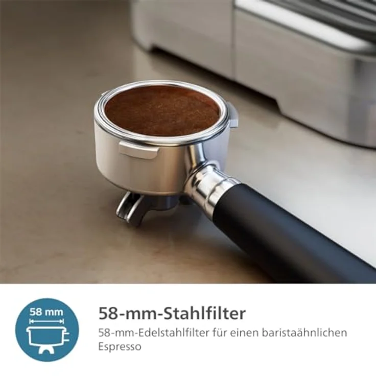Philips Espressomaschine PSA3218/01 Barista Brew, halbautomatisch, 250-g-Bohnenbehälter, Edelstahl, Silber – Bild 5