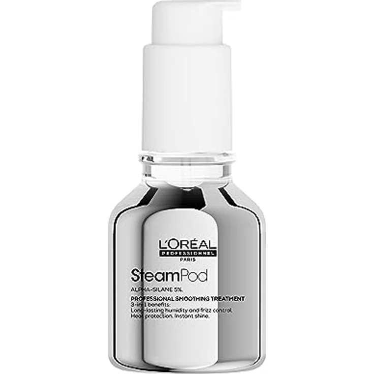 L'Oréal Professionnel SteamPod Glättungskonzentrat für alle Haartypen, Verwendbar mit allen Glätteisen, Schutz vor Hitze bis 230°C und hoher Luftfeuchtigkeit, Anti-Frizz, Schnelleres Styling, 50 ml – Bild 1