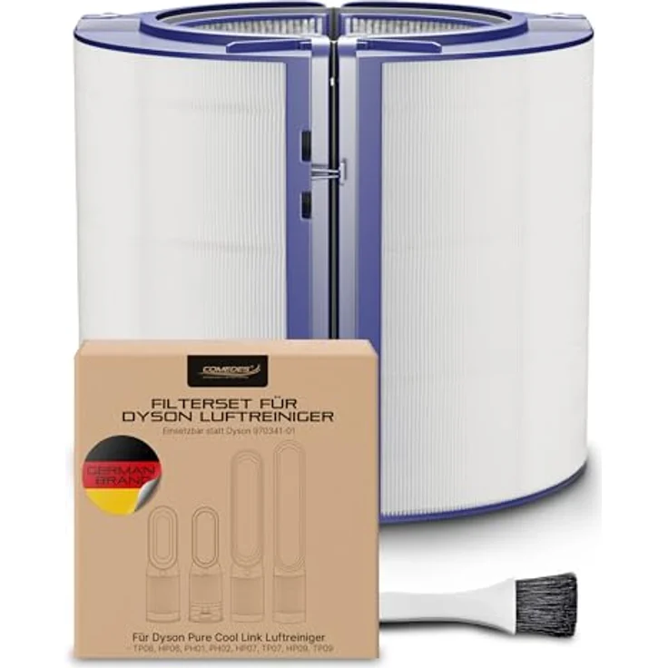Comedes Ersatzfilterset für Dyson Luftreiniger 970341-01, 2-teilig mit Hepa-Element und Aktivkohle, passend für TP06, HP06, PH01, PH02, HP07, TP07, HP09, TP09, Pure Cool – Bild 1