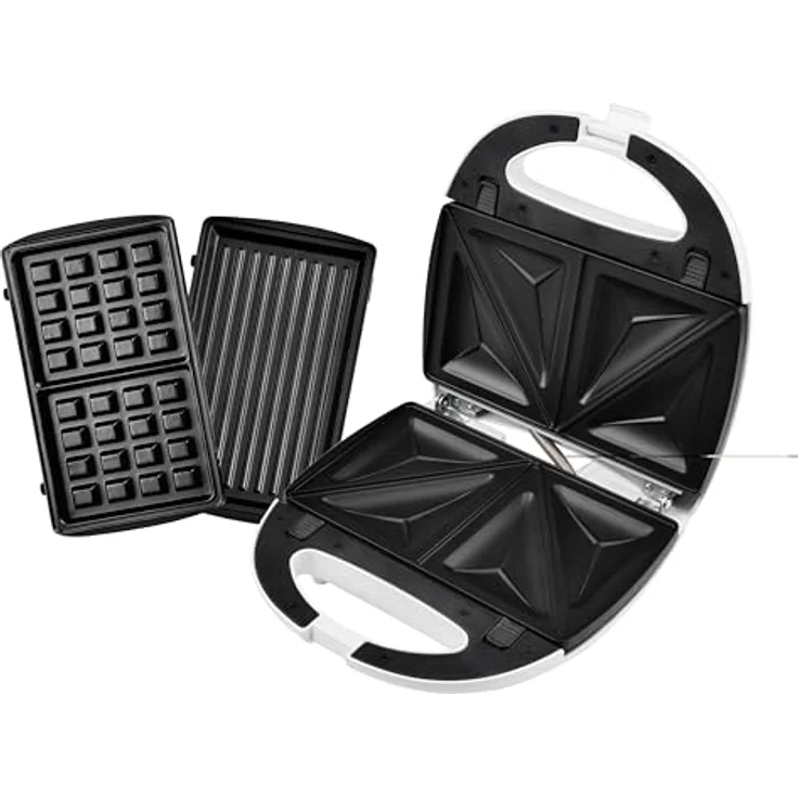 Hyundai 3-in-1-Sandwichmaker SM627, 700 W, austauschbare Sandwich/Waffel/Panini Platten, Lichtsignalisierung, Überhitzungsschutz – Bild 2