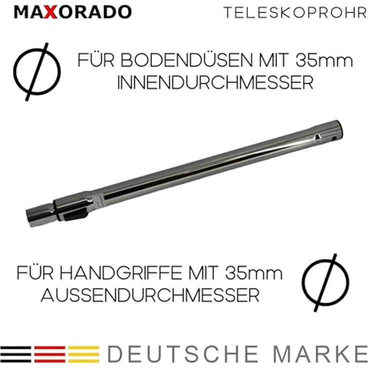 Maxorado Teleskoprohr Verlängerungsrohr kompatibel mit Ersatzteil für Bosch Siemens Staubsauger Rohr Staubsaugerrohr VS06B210 Synchropower VS06B2410 VS06 B2410 VS06C110 C110 VS06G2410 G2410 VS06A230 – Bild 2