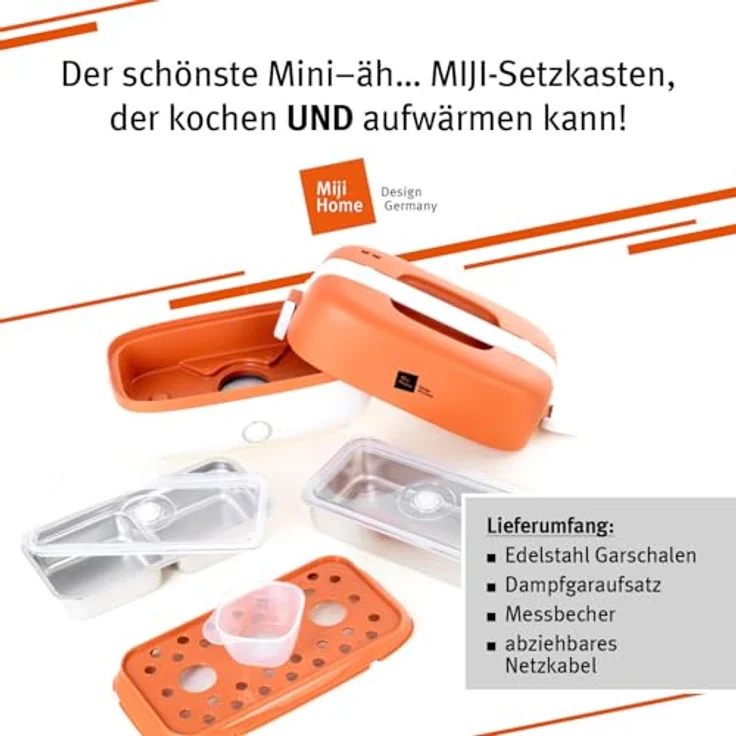 Miji Cookingbox One - Mobile elektronische Kochbox - das kleinste ''to go'' Kochgerät der Welt, Olive-White – Bild 3