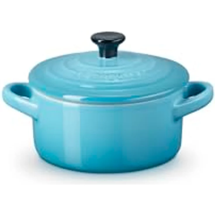 Le Creuset Mini-Cocotte- Bräter, Rund, 200 ml, 10 x 5 cm, Steinzeug, Türkis – Bild 3