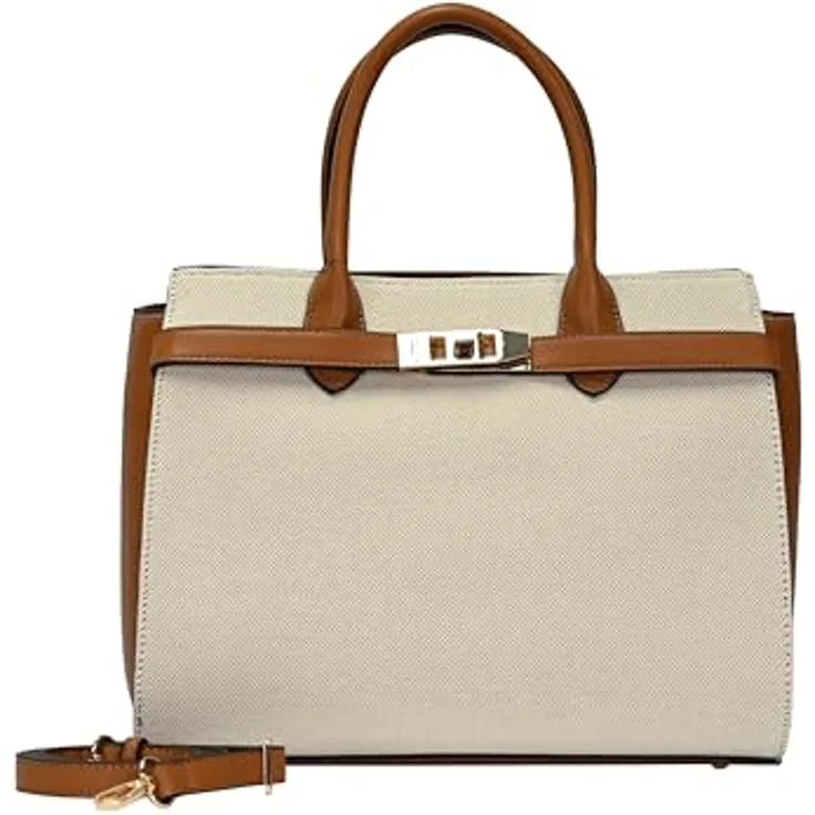L.Credi Rea Shopper Tasche 33 cm, beige, 100% Polyester, Henkeltasche