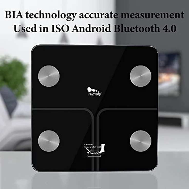 himaly Körperfettwaage Smart Digitale Personenwaage Bluetooth-kompatibel Körperwaage für Körperfett, Gewicht, Körpergewicht, BMI, Körperwasser, Knochenmasse, Kalorien, viszerales Fett Badezimmerwaage – Bild 5