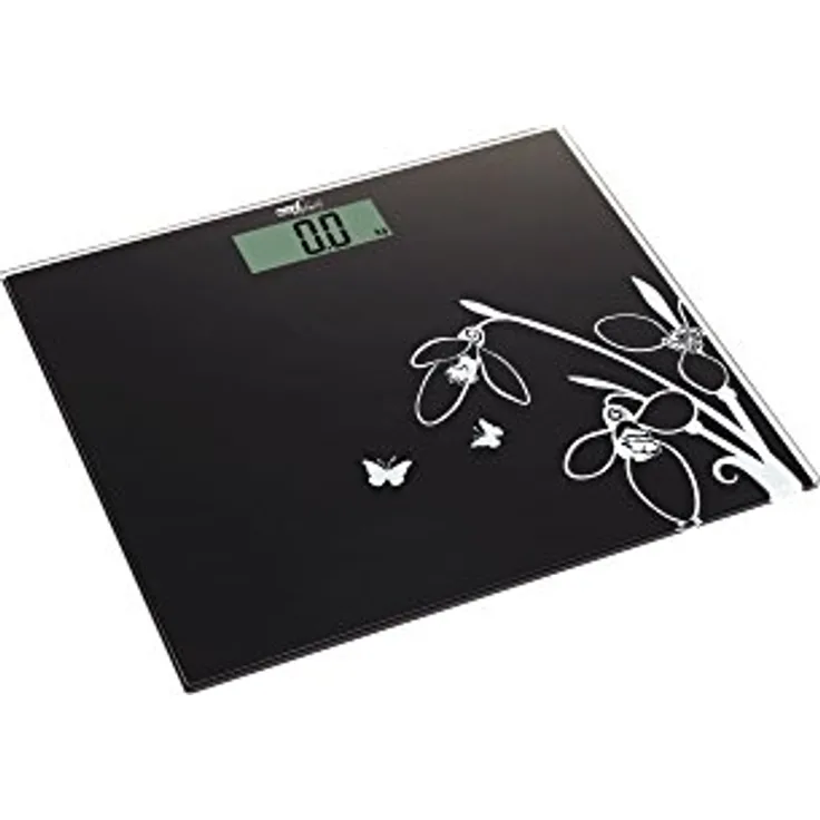 Bilancia Digitale Pesa persone Melchioni FLAT, Alta Precisione, Ultrasottile, Attivazione a pressione, Spegnimento automatico, Piattaforma in vetro temperato, Display LCD da 1.2”