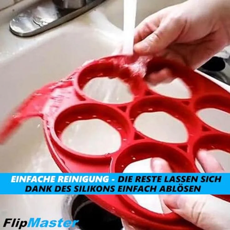MAVURA FlipMaster Flipper-Form Pfannenwender Silikon Eier, Pfannkuchen Maker Omelett Wender Küchenhelfer Backform – Bild 5
