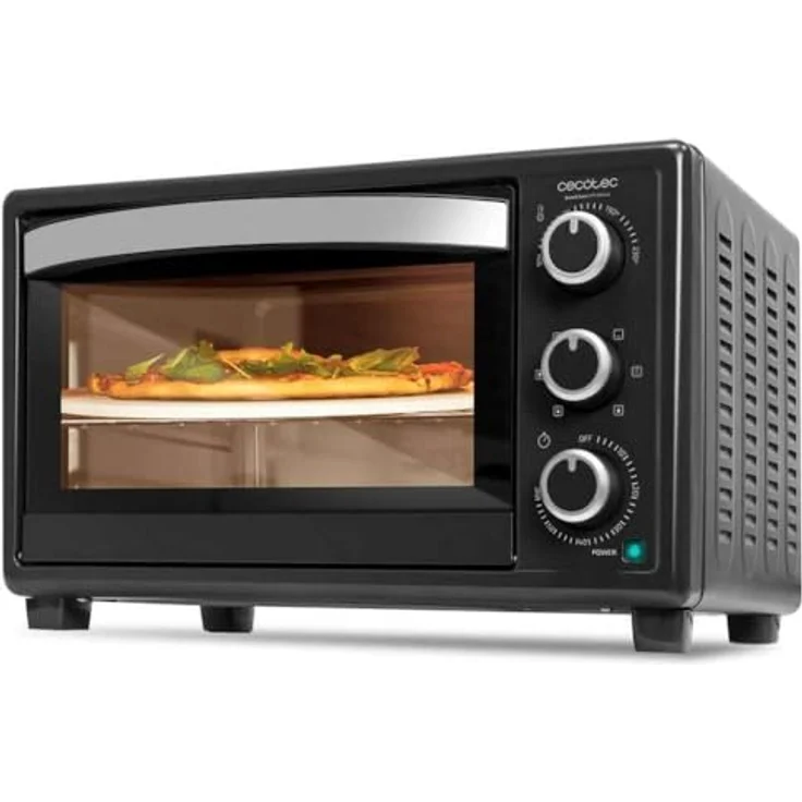Cecotec 03818 Kleinbackofen, 1500 W, 26 L mit Ober- und Unterhitze sowie Heißluft, schwarz – Bild 1