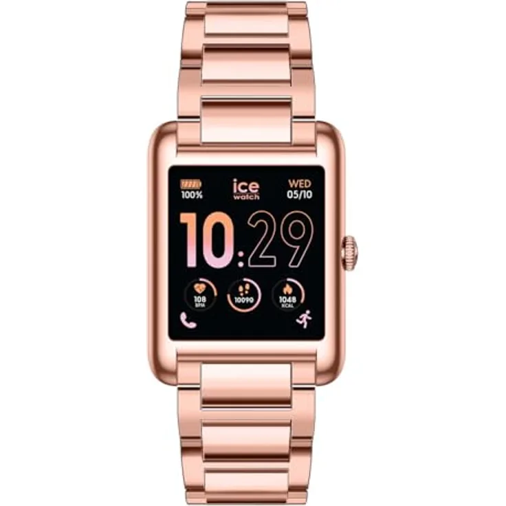 ICE-WATCH Ice smart TKS 2.0, Rose-Gold Smartwatch mit AMOLED-Display, Herzfrequenzmesser und IP68 wasserdicht, 1,41 Zoll