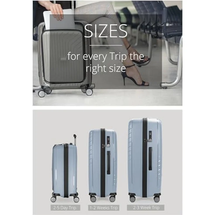 Hauptstadtkoffer TXL Reisetrolley, Laptop Rollkoffer, Eisblau, Hartschalen-Schutzhülle aus Polypropylen, TSA-Schloss, leicht und robust – Bild 9