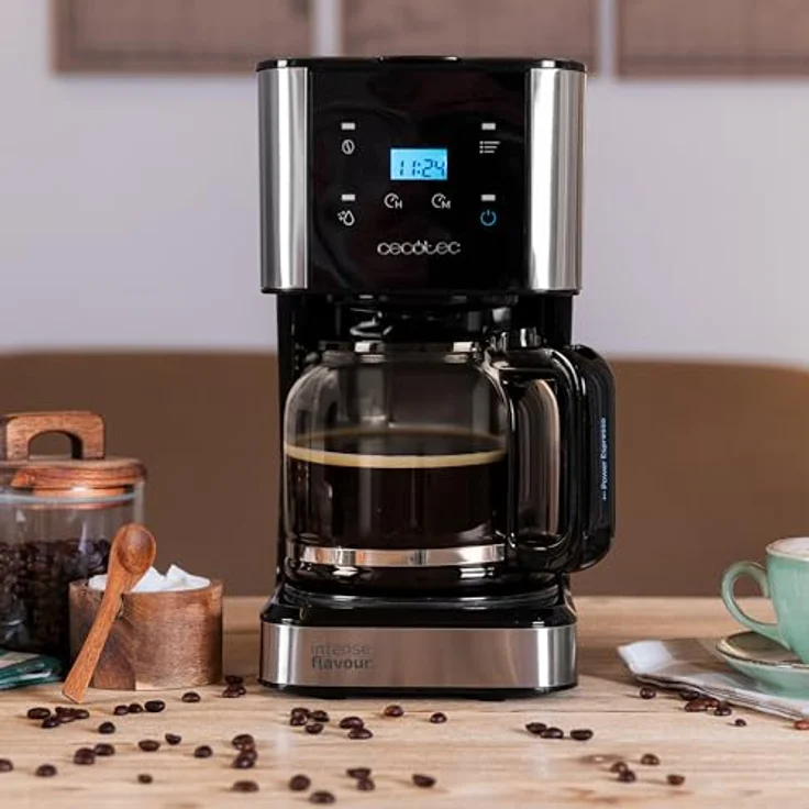 Cecotec Coffee 66 Drop und Touch, Filterkaffeemaschine mit 950 W, 1,5 L, 12 Tassen, Touchscreen, 24-Stunden-Timer, wiederverwendbarer Netzfilter – Bild 2