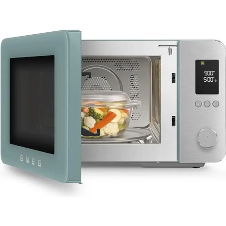 Smeg MOC02EGMEU Kombi-Mikrowelle, Emerald Green, 9 Garfunktionen, Inverter-Technologie, LCD-Farbdisplay, Grill- und Heißluftfunktion – Bild 7