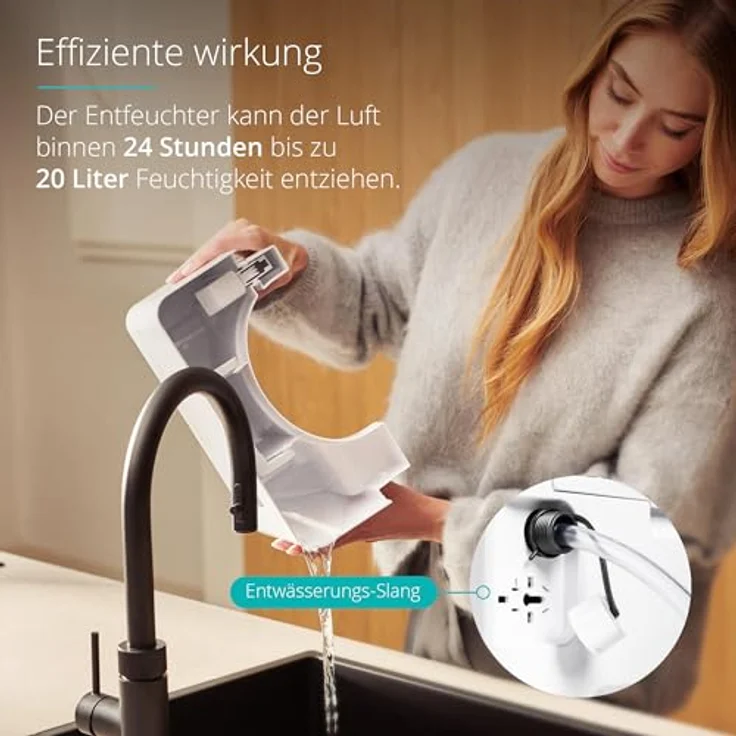 Duux Bora Smart Luftentfeuchter - 20L/24h - Raumentfeuchter für jeden Raum bis 40 m² - Steuerbar mit App - Luftentfeuchter Keller mit Wäschetrocknungsmodus - Elegant & leise - Duux – Bild 3