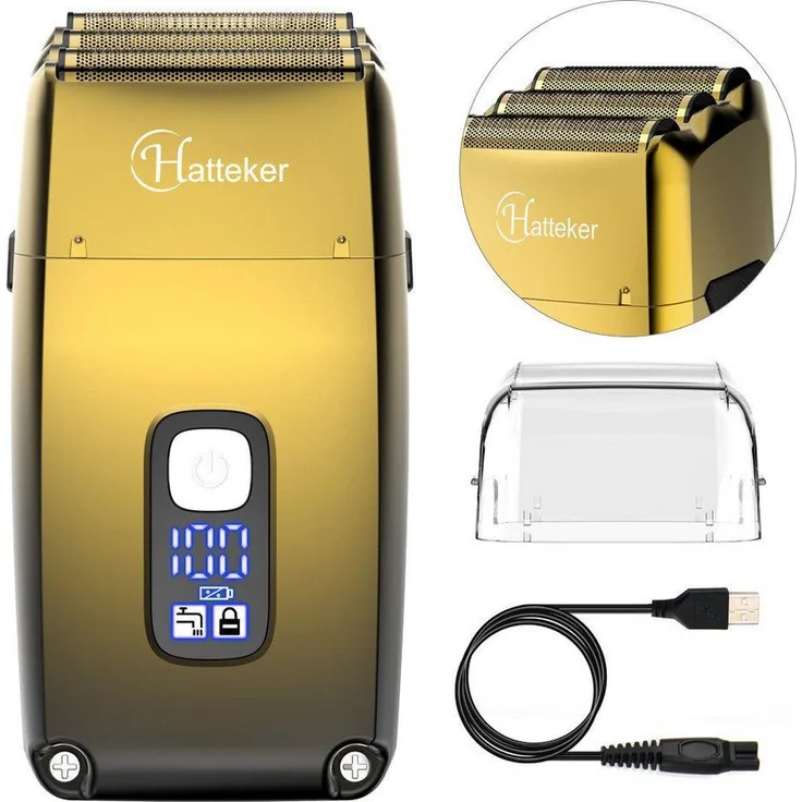 HATTEKER Elektrorasierer RSCW767, Bartschneider, 100% wasserdicht