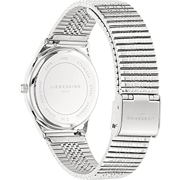 Liebeskind Berlin Quarzuhr Edelstahl, Vintage-Look mit poliertem Meshband – Bild 4